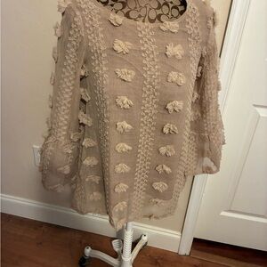 Amoli Textured Taupe Blouse